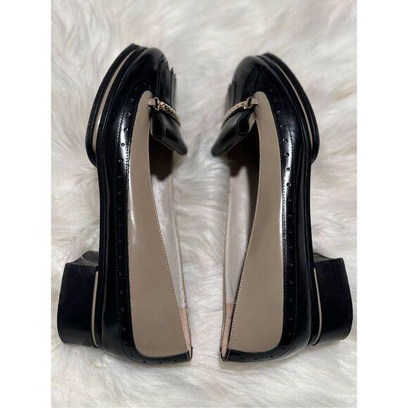 Jason Wu stacked Kiltie Oxford leather loafers two tone 37.5 - Picture 9 of 15